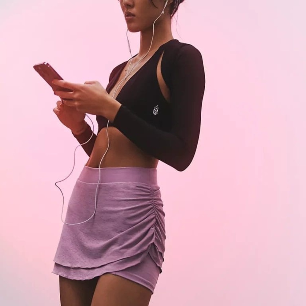 Free People Little Bit of Love Skort in Vanilla Fig, Size S